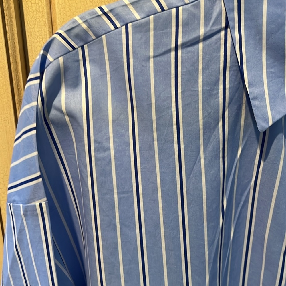 Tuckernuck Blue and White Striped Tiered Shirt Dress - Picture 3 of 4